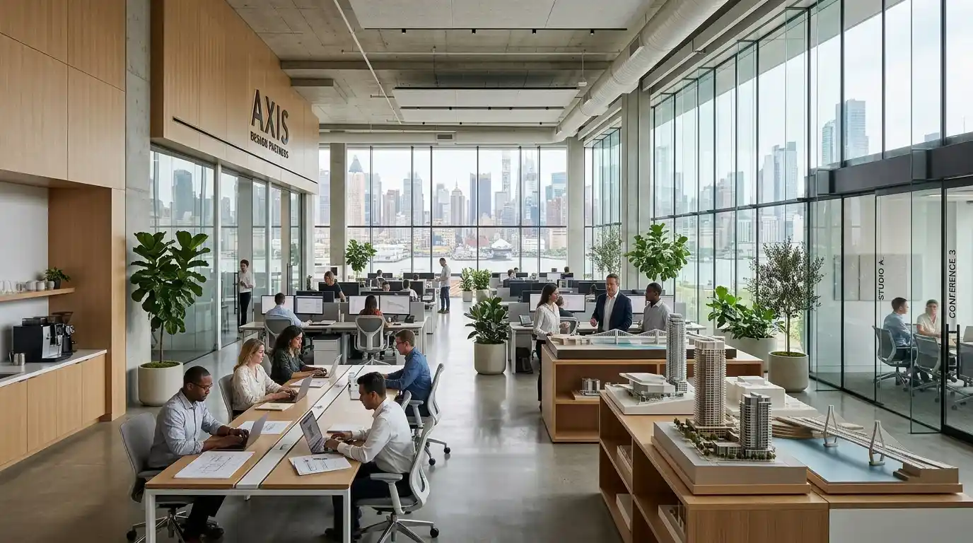 Oficinas centrales e instalaciones modernas de Arvia con espacios abiertos